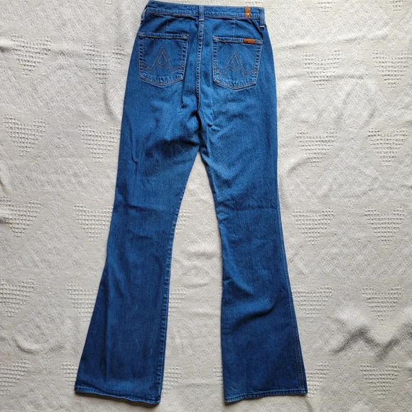 7 For All Mankind Womens High Rise Skinny Flare Jeans - Picture 3 of 13